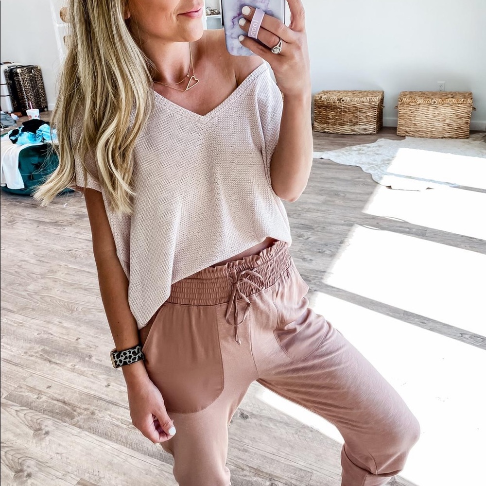 Light pink joggers